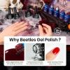 imageBeetles Gel Nail Polish Set Red Black Cat Eye Gel Polish and Soild Nail Glue Kit All in 1 Beetles X DIY nail with Chrome Nail Powder 5D Nail Stickers and Rings for Party Gift Holiday