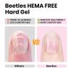 imageBeetles HEMAFree Hard Gel SetDewy Breeze 05 oz Mini Size 9 in 1 Nail Extension Sculpting Apex Building for FirstTime Users ProfessionalsClear Builder Nails Gel UV ampamp LED Lamp Needed106 ozPink
