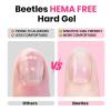 imageBeetles HEMAFree Hard Gel SetDewy Breeze 05 oz Mini Size 9 in 1 Nail Extension Sculpting Apex Building for FirstTime Users ProfessionalsClear Builder Nails Gel UV ampamp LED Lamp NeededClear  Jelly Pink