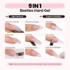 imageBeetles HEMAFree Hard Gel SetDewy Breeze 05 oz Mini Size 9 in 1 Nail Extension Sculpting Apex Building for FirstTime Users ProfessionalsClear Builder Nails Gel UV ampamp LED Lamp NeededClear  Jelly Pink