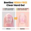 imageBeetles HEMAFree Hard Gel SetDewy Breeze 05 oz Mini Size 9 in 1 Nail Extension Sculpting Apex Building for FirstTime Users ProfessionalsClear Builder Nails Gel UV ampamp LED Lamp Needed05 oz Pink Glitter
