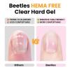 imageBeetles HEMAFree Hard Gel SetDewy Breeze 05 oz Mini Size 9 in 1 Nail Extension Sculpting Apex Building for FirstTime Users ProfessionalsClear Builder Nails Gel UV ampamp LED Lamp Needed106 ozClear