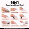 imageBeetles Hard Gel for Nails Kit Classic Neutral 3 Colors 9 in 1 Nail Extension Sculpting High Hardness for Salon Professionals Nude ampamp Clear Builder Nail Gel UV ampamp LED Cured0160g Clear