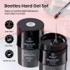 imageBeetles Hard Gel for Nails Kit Classic Neutral 3 Colors 9 in 1 Nail Extension Sculpting High Hardness for Salon Professionals Nude ampamp Clear Builder Nail Gel UV ampamp LED Cured2 pcs low heat clear hard gel