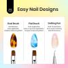 imageBeetles Liner Brushes for Nails 5pcs  Metallic Nail Art Brushes Black Nail Art Pens Liner Sizes 59152025mm with Palette Holder Painting Manicure Design Tools for Long Lines Details Fine Drawing5pcs Doubleended Nail Art Brush Set