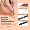imageBeetles Liner Brushes for Nails 5pcs  Metallic Nail Art Brushes Black Nail Art Pens Liner Sizes 59152025mm with Palette Holder Painting Manicure Design Tools for Long Lines Details Fine Drawing005pcs Liner Brushes Black
