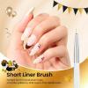 imageBeetles Liner Brushes for Nails 5pcs  Metallic Nail Art Brushes Black Nail Art Pens Liner Sizes 59152025mm with Palette Holder Painting Manicure Design Tools for Long Lines Details Fine Drawing05pcs Nail Art Liner Brush