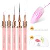 imageBeetles Liner Brushes for Nails 5pcs  Metallic Nail Art Brushes Black Nail Art Pens Liner Sizes 59152025mm with Palette Holder Painting Manicure Design Tools for Long Lines Details Fine Drawing05pcs Liner Brushes for Nails