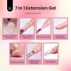 imageBeetles Nail Extension Gel Kit with Mini UV LED Nail Lamp Frosted Grape 6 Colors Poly Nail Gel Kit with Base Top Coat Beginners DIY Home Salon Gift for Women Fall Winter Nails UV ampamp LED CuredSpring Summer Color Gel