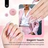 imageBeetles Nail Extension Gel Kit with Mini UV LED Nail Lamp Frosted Grape 6 Colors Poly Nail Gel Kit with Base Top Coat Beginners DIY Home Salon Gift for Women Fall Winter Nails UV ampamp LED CuredNude Pink Glitter Colors