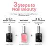 imageBeetles Nail Polish  Jelly White Nail Polish Natural Blue Glitter Nail Concealer Fast Dry Quick Milky White Nail Strengthener and Growth Treatment for Thin and Damaged Nails051 FL OZPink Bubble