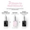 imageBeetles Nail Polish  Jelly White Nail Polish Natural Blue Glitter Nail Concealer Fast Dry Quick Milky White Nail Strengthener and Growth Treatment for Thin and Damaged Nails051 FL OZPink Shine