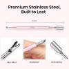 imageBeetles Nail Prep Kit Nail Dehydrator and Primer Cuticle Oil Cuticle Remover 4PCS 75ML Nails Care Tool Kit with Cuticles Pusher Nails Files Clippers Dust Brush 6PCS Manicure Tools for Gel PolishDual Ended Cuticle Remover
