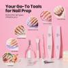 imageBeetles Nail Prep Kit Nail Dehydrator and Primer Cuticle Oil Cuticle Remover 4PCS 75ML Nails Care Tool Kit with Cuticles Pusher Nails Files Clippers Dust Brush 6PCS Manicure Tools for Gel Polish14pcs Manicure Kit