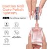 imageBeetles Non Acetone Nail Polish Remover  067Fl Oz20ML Controllable Nourishing Formula Acetone Free Nail Polish Remover  NonDrying  Professional Quick and Gentle Removal for Natural Damaged NailPearly Pink