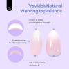 imageBeetles Ombre Press on Nails Short Almond Nail Tips Pink White Gradient Soft False Nail Tips Soak Off Fake Nails Extensions DIY 16 Sizes 64Pcs Gift for Women