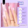 imageBeetles Ombre Press on Nails Short Almond Nail Tips Pink White Gradient Soft False Nail Tips Soak Off Fake Nails Extensions DIY 16 Sizes 64Pcs Gift for Women