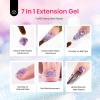 imageBeetles Poly Nail Extension Gel Kit 4 Colors Pink White Poly Nail Gel Builder Nail Gel with Poly Brush ampamp Slip Solution Nail Salon All In 1 Kit Christmas Gift for Women UV ampamp LED NeededUltra Sparkle Extension Gel