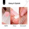 imageBeetles Poly Nail Extension Gel Kit 4 Colors Pink White Poly Nail Gel Builder Nail Gel with Poly Brush ampamp Slip Solution Nail Salon All In 1 Kit Christmas Gift for Women UV ampamp LED NeededClear Nude Pink 6 Color