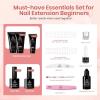 imageBeetles Poly Nail Extension Gel Kit 4 Colors Pink White Poly Nail Gel Builder Nail Gel with Poly Brush ampamp Slip Solution Nail Salon All In 1 Kit Christmas Gift for Women UV ampamp LED Needed0Pristine Grace