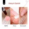 imageBeetles Poly Nail Extension Gel Kit 4 Colors Pink White Poly Nail Gel Builder Nail Gel with Poly Brush ampamp Slip Solution Nail Salon All In 1 Kit Christmas Gift for Women UV ampamp LED Needed0Pink Tint Nail Strengthening