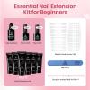 imageBeetles Poly Nail Extension Gel Kit 4 Colors Pink White Poly Nail Gel Builder Nail Gel with Poly Brush ampamp Slip Solution Nail Salon All In 1 Kit Christmas Gift for Women UV ampamp LED NeededRomantic Tenderness