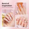 imageBeetles Poly Nail Extension Gel Kit 4 Colors Pink White Poly Nail Gel Builder Nail Gel with Poly Brush ampamp Slip Solution Nail Salon All In 1 Kit Christmas Gift for Women UV ampamp LED NeededJelly Nude Pink