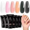 imageBeetles Poly Nail Gel Set  6 Colors Jelly Nude Pink Builder Nail Enhancement for Beginner ampamp Professional Nail Extension Kit DIY Home for Women Girls UV ampamp LED Needed06 Colors Date with Beauty