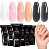 imageBeetles Poly Nail Gel Set  6 Colors Jelly Nude Pink Builder Nail Enhancement for Beginner ampamp Professional Nail Extension Kit DIY Home for Women Girls UV ampamp LED Needed06 Colors Date with Beauty