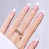 imageBeetles Press On Nails Almond Medium 60pcs French Tip Press On Nails in 16 Sizes White French Tips Pink Fake Nails with Nail Glue Quick ampamp Easy Nail Salon Manicure Gift for Women Her1Medium Almond French Nails