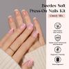 imageBeetles Press On Nails Kit  Creamy Drizzle  720Pcs 24 Colors Short Square Press On Nails  15 Sizes French Glossy Glitter Jelly With Nail Glue ampamp Nail Tabs Stickers Fake Nails Kit Art For WomenBShort Square720PCSCandy Mix