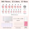imageBeetles Press On Nails Kit  Creamy Drizzle  720Pcs 24 Colors Short Square Press On Nails  15 Sizes French Glossy Glitter Jelly With Nail Glue ampamp Nail Tabs Stickers Fake Nails Kit Art For WomenCShort Square360PCSCaramel Drift