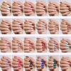 imageBeetles Press On Nails Kit  Creamy Drizzle  720Pcs 24 Colors Short Square Press On Nails  15 Sizes French Glossy Glitter Jelly With Nail Glue ampamp Nail Tabs Stickers Fake Nails Kit Art For WomenAShort Almond720PCSMirror Ball