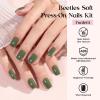 imageBeetles Press On Nails Kit  Creamy Drizzle  720Pcs 24 Colors Short Square Press On Nails  15 Sizes French Glossy Glitter Jelly With Nail Glue ampamp Nail Tabs Stickers Fake Nails Kit Art For WomenBShort Square720PCS Funfetti