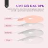 imageBeetles Press on Nails 150 PCS 4 in 1 Ombre Gel Nail Tips Rosy Brown Medium Coffin Press ons Preapplied Primer ampamp Base Coat Glue on Nail Tips No Need to File Fake Nails DIY Nails Gift for Women32150 Pcs Medium Coffin Preapplied Tips
