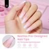 imageBeetles Press on Nails 150 PCS 4 in 1 Ombre Gel Nail Tips Rosy Brown Medium Coffin Press ons Preapplied Primer ampamp Base Coat Glue on Nail Tips No Need to File Fake Nails DIY Nails Gift for WomenOmbre Pink French Nail Tips 210pcs