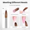 imageBeetles Pro 1Pcs Acrylic Nail Brush  Professional Pure Kolinsky Bristles Acrylic Brushes for Nails Metallic Nail Art Brushes for Nails Extension Gel 3D Carving  Salon Quality Manicure Tool 10Pro Acrylic Nail Brush 10