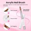 imageBeetles Pro 1Pcs Acrylic Nail Brush  Professional Pure Kolinsky Bristles Acrylic Brushes for Nails Metallic Nail Art Brushes for Nails Extension Gel 3D Carving  Salon Quality Manicure Tool 10Beginner Acrylic Nail Brush 8