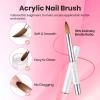 imageBeetles Pro 1Pcs Acrylic Nail Brush  Professional Pure Kolinsky Bristles Acrylic Brushes for Nails Metallic Nail Art Brushes for Nails Extension Gel 3D Carving  Salon Quality Manicure Tool 10Beginner Acrylic Nail Brush 10
