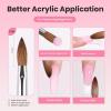 imageBeetles Pro 1Pcs Acrylic Nail Brush  Professional Pure Kolinsky Bristles Acrylic Brushes for Nails Metallic Nail Art Brushes for Nails Extension Gel 3D Carving  Salon Quality Manicure Tool 10Beginner Acrylic Nail Brush 10
