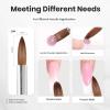 imageBeetles Pro 1Pcs Acrylic Nail Brush  Professional Pure Kolinsky Bristles Acrylic Brushes for Nails Metallic Nail Art Brushes for Nails Extension Gel 3D Carving  Salon Quality Manicure Tool 10Pro Acrylic Nail Brush 12