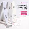 imageBeetles Pro 3Pcs Nail File Nail Buffer  Professional 100180240 Grit Nails Files and Buffers Double Sided Washable Shaper Files for Acrylic Gel ampamp Natural Nails  Salon Quality Manicure Tool3 Pcs Nail Files and Buffers