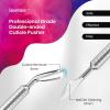 imageBeetles Pro Cuticle Pusher Professional Stainless Steel Cuticle Remover MultiFunction Dual Ended Nail Pusher for Fingernail Toenail NailCare Salon Manicure NeedsHorseshoe11mm  Angled Blade13mm