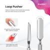 imageBeetles Pro Cuticle Pusher Professional Stainless Steel Cuticle Remover MultiFunction Dual Ended Nail Pusher for Fingernail Toenail NailCare Salon Manicure NeedsLoop Pusher 23mm  Beveled Pusher 9mm