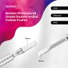 imageBeetles Pro Cuticle Pusher Professional Stainless Steel Cuticle Remover MultiFunction Dual Ended Nail Pusher for Fingernail Toenail NailCare Salon Manicure NeedsStraight Pusher14mm  Straight Blade15mm