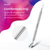 imageBeetles Pro Cuticle Pusher Professional Stainless Steel Cuticle Remover MultiFunction Dual Ended Nail Pusher for Fingernail Toenail NailCare Salon Manicure NeedsHorseshoe11mm  Angled Blade13mm
