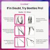 imageBeetles Pro Cuticle Pusher Professional Stainless Steel Cuticle Remover MultiFunction Dual Ended Nail Pusher for Fingernail Toenail NailCare Salon Manicure NeedsSilver