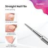 imageBeetles Pro Cuticle Pusher Professional Stainless Steel Cuticle Remover MultiFunction Dual Ended Nail Pusher for Fingernail Toenail NailCare Salon Manicure NeedsSerrated Edge14mm  Curved Blade5mm
