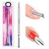 imageBeetles Pro Cuticle Pusher Professional Stainless Steel Cuticle Remover MultiFunction Dual Ended Nail Pusher for Fingernail Toenail NailCare Salon Manicure NeedsLoop Pusher 23mm  Beveled Pusher 9mm