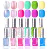 imageBeetles Quick Dry Neon Nail Polish Set  Glitter Rainbow Nail Polish Set 12 Colors Regular Air Dry Fingernail Polishs Pack for DIY Nail Art Salon Home Women Christmas GiftFruit Sorbet